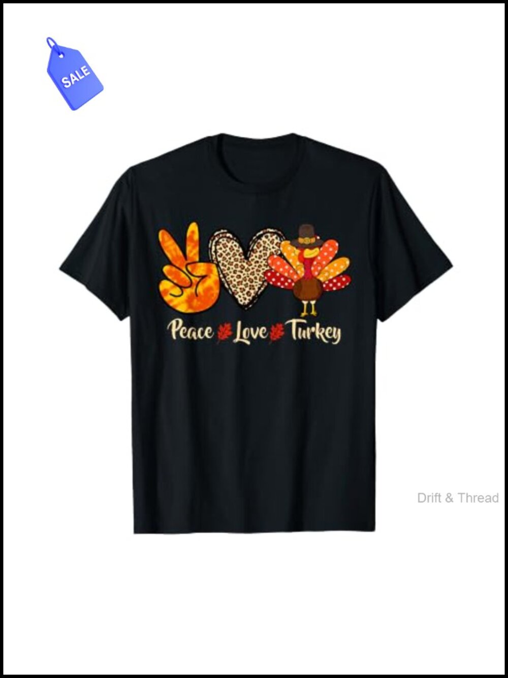 Thanksgiving Turkey Pilgrim Graphic T-Shirt Short Sleeve V-Neck Tee